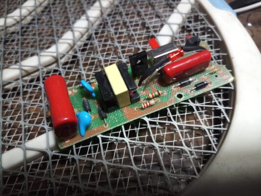 Mosquito Killing Bat Circuit Board High Voltage Generator with RED LED Indicator AC charging DC to DC photo review