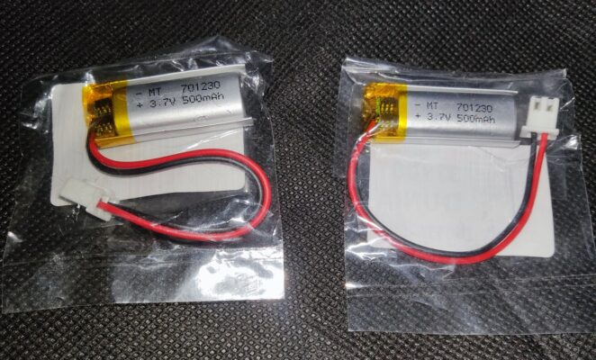 500mAh Lithium Polymer Battery 3.7Volt LiPo Rechargeable Cell with Wire (Rectangle Thin Cell) For Remote Headphone Camera & DIY Work photo review