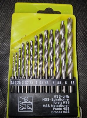 HSS Drill Bit 13 Pieces (1.5-6.5) Set for Wood, Aluminum, Plastic photo review