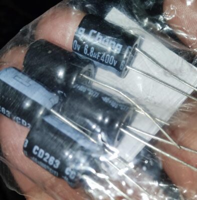 6.8uF 400V Capacitor Radial Electrolytic capacitor Polarized Aluminium body for Amplifier & Circuits photo review